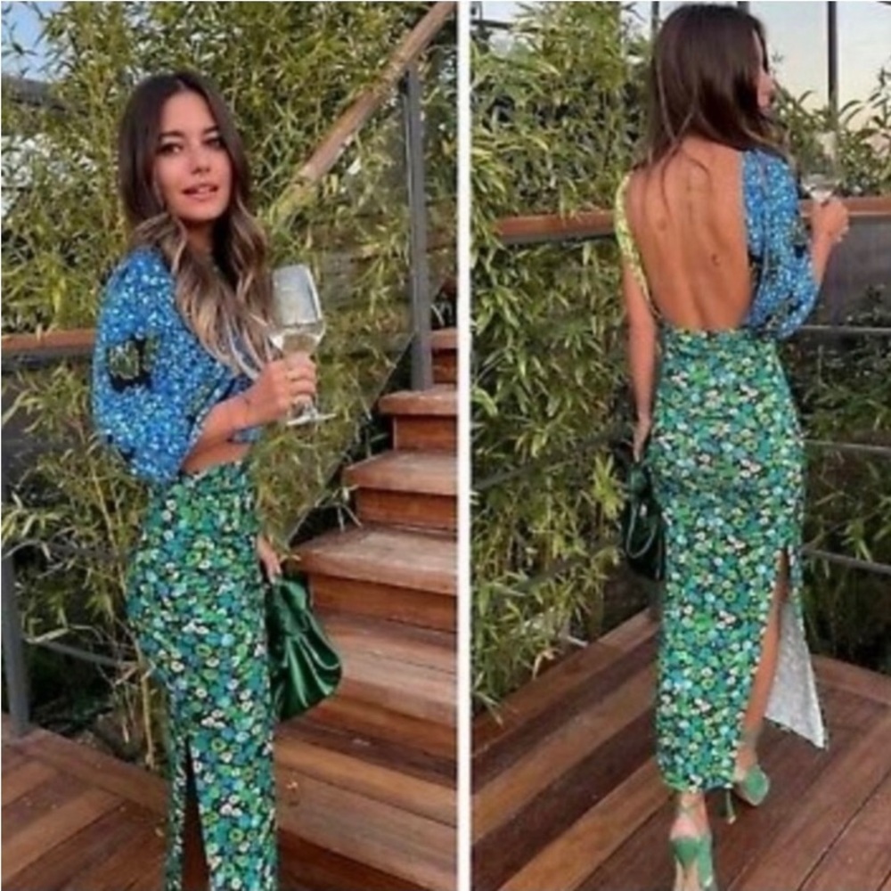 ZARA floral dress size L